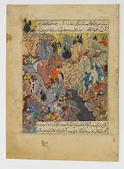 Battle scene with Timur