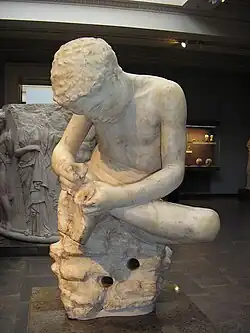 Roman marble copy of Boy with Thorn, c.25 - 50 CE,