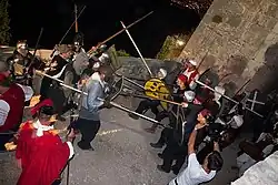 Re-enactment of Croatians battling the Ottomans