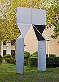 Doppelfaltung 1989, galvanized steel, college campus, Unna