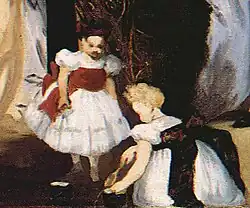 Children playing in Music in the Tuileries 1862