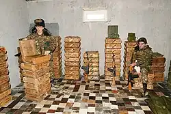 Wax mannequins of Armenian soldiers