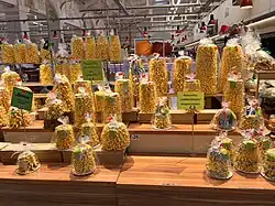 Display of Šakotis cakes in the Kaunas Central Market at URMAS.