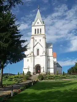 Neo-Romanesque church of St. Michael in the village