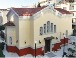 Photo of the Church of the Annunciation of the Virgin Mary located in the Evangelismos Hospital, after the renovation undertaken by Nikolas D. Pateras (2022)
