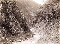 The Argun River (above Shatili), photo by Desha Moritz. 1897