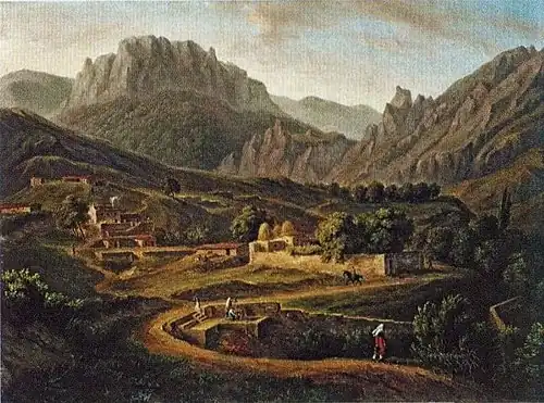 View of a village in the Koz Valley&nbsp;[ru]