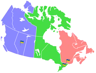 Territories of electoral precincts of Ukraine in Canada