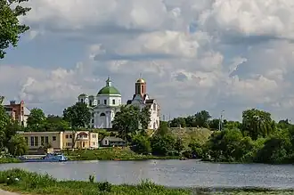 View from the Ros River to Castle Hill and the Church of St. John the Baptist