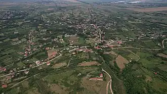Air view of the village Bistrica