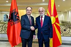 President Begaj with Talat Xhaferi in June 2024