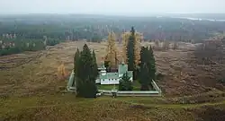 A church in an enclosure