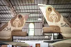 Damaged by flooding and now repaired F-16 jets of 101 Squadron "First Fighter" in June 2020