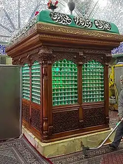 Closer view of the grave