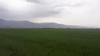 View of Binalud Mountain Range & Baghrud Road (zone) of Neyshabur from the district 1 of the city. (April 2020)