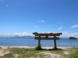 Beachside torii on the island of Naoshima