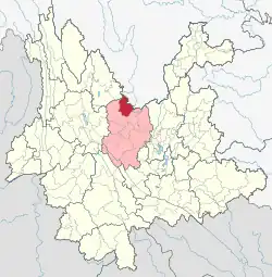 Location in Yunnan