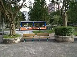 One of the filming locations, Dingnei No. 15 Park (碇內十五號公園).