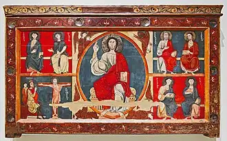 Painted wood altar frontal
