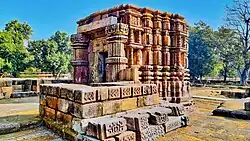 Bankeshwar mahadev temple and mounds of sculptured and unsculptured stones