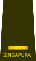 Second lieutenant (Singapore Army)[44]