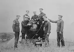 Submarine mining engineers with submarine mine c.1890[gallery 2]