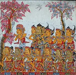 Scene from Bhimaswarga in the Kertha Gosa Pavilion, Semarapura.