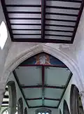 Chancel and nave ceiling, with Jessie Bayes' painting