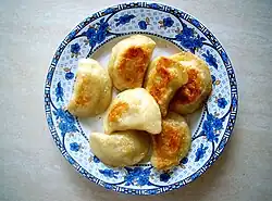 Pierogi ruskie, Ruthenian dumplings of Kresy,[358] a national dish of Poland.