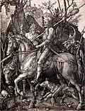 The Horseman, Death and the Devil by Albrecht Dürer (1513)