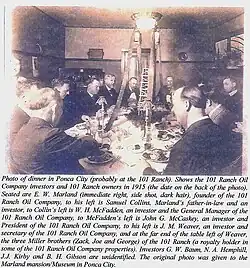 101 Ranch Oil Company celebration dinner @1915