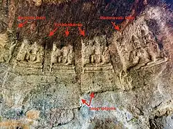 Reliefs in the Jain cave