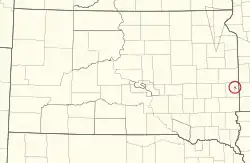 Location of Flandreau Santee Sioux Reservation