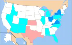 Net changes to U.S. House seats after the 2008 elections