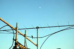 A part of 144&nbsp;MHz EME antenna array at WA6PY in California, U.S.