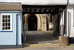 Old School Room and Lych Gate and Building to West