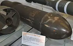 Wgr. 41 projectile for the 15&nbsp;cm Nbw 41 on display at the Steven F. Udvar-Hazy Center