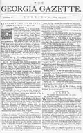 Georgia Gazette, 1763