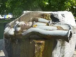 "Woman with a jug" sculpture in the city center