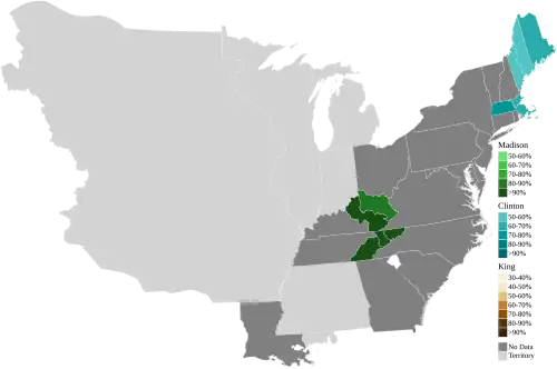 Map of presidential election results by electoral district, shaded according to the vote share of the highest result for an elector of any given candidate. Electoral boundaries for Maryland and most of Tennessee could not be found