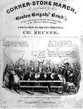 "Anti-Masonic Convention in Valdimor," cover illustration of Corner-Stone March, as Performed by the Boston Brigade Band, 1832
