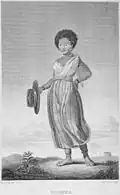 Portrait of Joanna; frontispiece to John Gabriel Stedman's Narrative of Joanna, an Emancipated Slave of Surinam (Boston: Isaac Knapp, 1838)