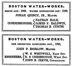 Renderings of tablets placed on the wall of the Beacon Hill Reservoir