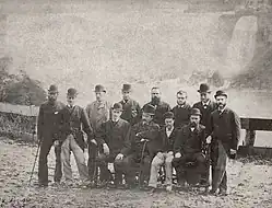 The first Australian touring team (1878) pictured at Niagara Falls