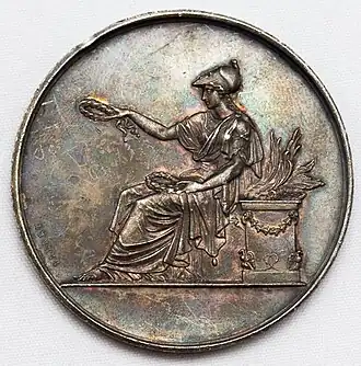 Nicolas-Guy-Antoine Brenet [fr]; 1883 Alliance française medal awarded to Pauline Tarn, obverse