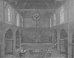 Interior of the Freeman Place Chapel, Boston, Massachusetts, 1847-48.