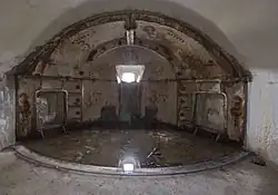 One of the Škoda-made casemates, which housed a 10 cm (3.9 in) PH M05 gun