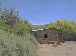 1920s Cabin Built of Railroad Ties in The Mesquite Bosque at the DNR