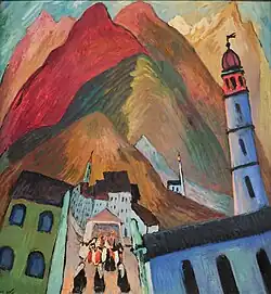 Marianne von Werefkin, 1924, Prozession bei Ascona