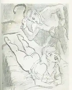 1930s illustration of spanking with a belt